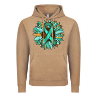 Vintage Coffee Ovarian Liver Cancer Awareness Sunflower Vintage Hoodie - RanaPortraitStore