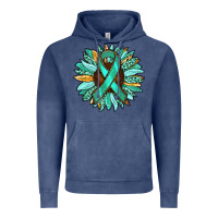 Ovarian Liver Cancer Awareness Sunflower Vintage Hoodie | Teevron