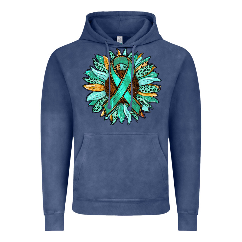 Ovarian Liver Cancer Awareness Sunflower Vintage Hoodie by RanaPortraitStore | Teevron
