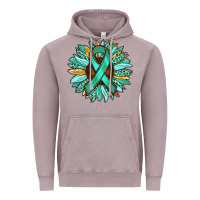 Vintage Zinc Ovarian Liver Cancer Awareness Sunflower Vintage Hoodie - RanaPortraitStore