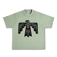 Oil Green Black Aztec Thunderbird Urban Heavy Tee - Bettercallsaul