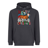 Smoke merry christmas simmental cow Heavyweight Hoodie - FaDigitalArtStudio