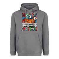 Storm merry christmas simmental cow Heavyweight Hoodie - FaDigitalArtStudio