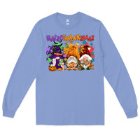 Colony Blue Hallothanksmas gnomes Long Sleeve Tee - NancyCooperArtShop