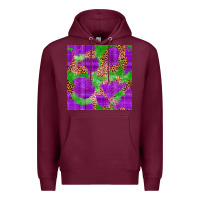 Burgundy Mardi Gras leopard Seamless Pattern Premium Hoodie - FaDigitalArtStudio