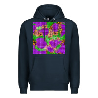 Navy Mardi Gras leopard Seamless Pattern Premium Hoodie - FaDigitalArtStudio