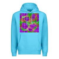 Ocean Blue Mardi Gras leopard Seamless Pattern Premium Hoodie - FaDigitalArtStudio