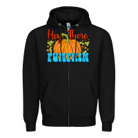 Black Hey There Pumpkin Zipper Hoodie - FaDigitalArtStudio