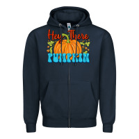 Navy Hey There Pumpkin Zipper Hoodie - FaDigitalArtStudio