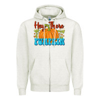 Oatmeal Heather Hey There Pumpkin Zipper Hoodie - FaDigitalArtStudio