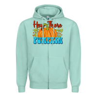 Seafoam Hey There Pumpkin Zipper Hoodie - FaDigitalArtStudio