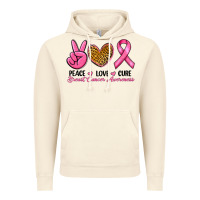Vintage Artic Peace Love Cure Breast Cancer Vintage Hoodie - RanaPortraitStore