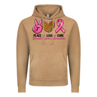 Vintage Camel Peace Love Cure Breast Cancer Vintage Hoodie - RanaPortraitStore