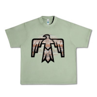 Oil Green Western Light Aztec Thunderbird Urban Heavy Tee - Bettercallsaul