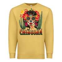 Antique Gold chingona sugar skull Premium Sweatshirt - BundleAndBundleShop