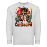 Chingona Sugar Skull Premium Sweatshirt | Teevron