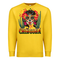 Lemon chingona sugar skull Premium Sweatshirt - BundleAndBundleShop