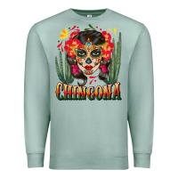 Seafoam chingona sugar skull Premium Sweatshirt - BundleAndBundleShop