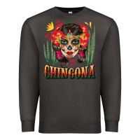 Smoke chingona sugar skull Premium Sweatshirt - BundleAndBundleShop