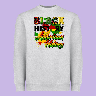 Black History Is American History Heavyweight Sweatshirt Designed By Cowgirlartshop