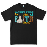 Black worry ends when faith begins Premium Tee - NancyCooperArtShop