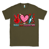 Army Green peace love phlebotomy Classic Tee - Artiststas