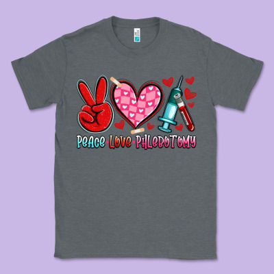 Peace Love Phlebotomy Classic Tee Designed By Artiststas