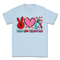 Dusty Blue peace love phlebotomy Classic Tee - Artiststas