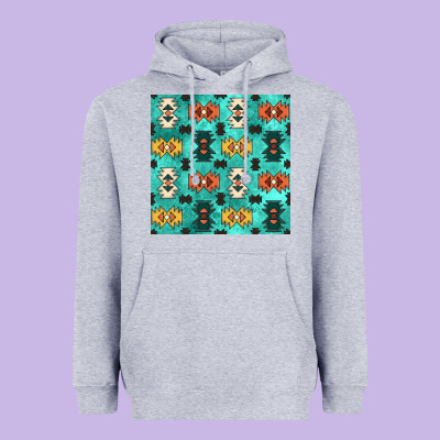 Native American Aztec Seamless Pattern 3 Heavyweight Hoodie Designed By Bundleandbundleshop