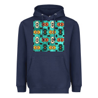 Navy native american aztec seamless pattern 3 Heavyweight Hoodie - BundleAndBundleShop