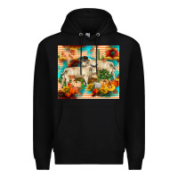 Black fall charolais bulls Premium Hoodie - RanaPortraitStore
