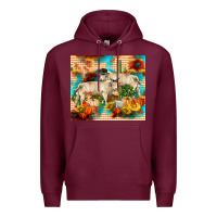 Burgundy fall charolais bulls Premium Hoodie - RanaPortraitStore