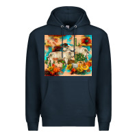 Navy fall charolais bulls Premium Hoodie - RanaPortraitStore