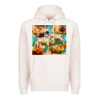 Pale Pink fall charolais bulls Premium Hoodie - RanaPortraitStore