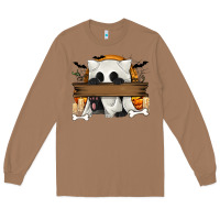 Toasted Coconut Personalized Halloween Ghost Cat Long Sleeve Tee - texasbilliewilder