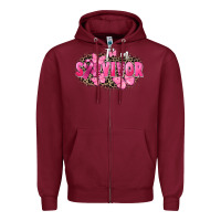 Burgundy I' m survivor Breast Cancer Zipper Hoodie - FaDigitalArtStudio