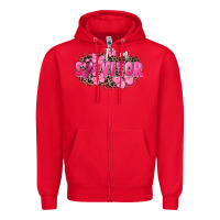 Red I' m survivor Breast Cancer Zipper Hoodie - FaDigitalArtStudio