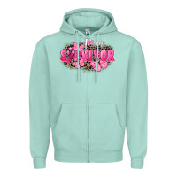 Seafoam I' m survivor Breast Cancer Zipper Hoodie - FaDigitalArtStudio
