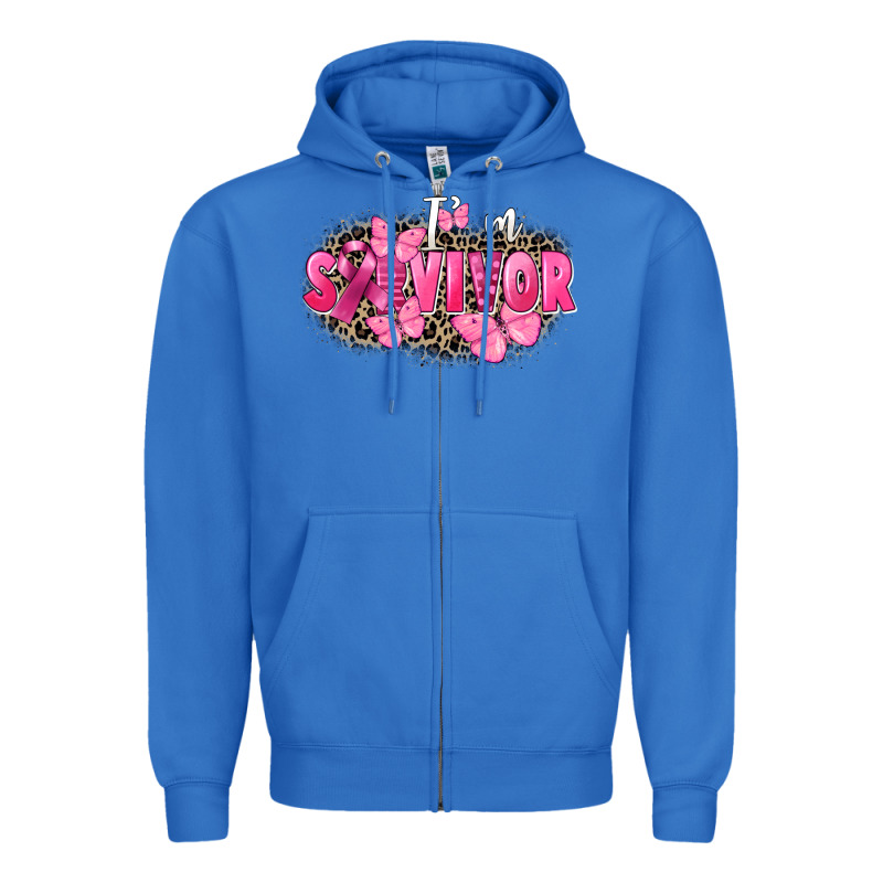 I' M Survivor Breast Cancer Zipper Hoodie by FaDigitalArtStudio | Teevron