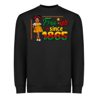 Black free ish since 1865 black girl peekaboo juneteenth Heavyweight Sweatshirt - CowGirlArtShop