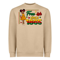 Mushroom free ish since 1865 black girl peekaboo juneteenth Heavyweight Sweatshirt - CowGirlArtShop