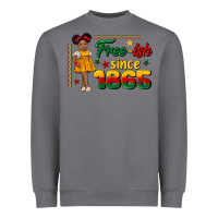 Storm free ish since 1865 black girl peekaboo juneteenth Heavyweight Sweatshirt - CowGirlArtShop