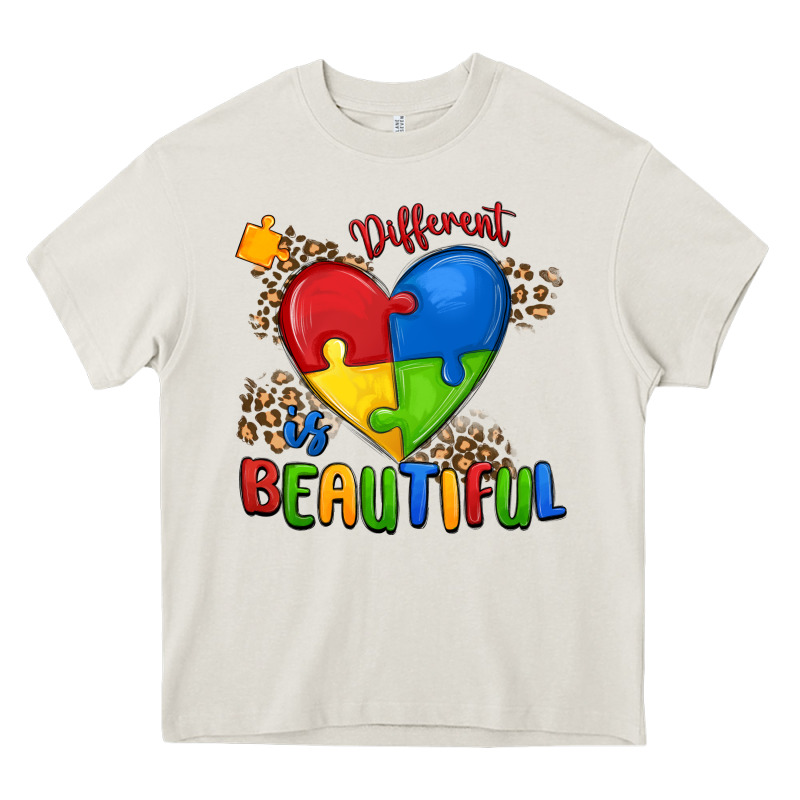 Different Is Beautiful Autism Heavy Core Tee by MaliasSmallBusiness | Teevron