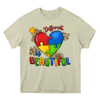 Mossy different is beautiful autism Heavy Core Tee - MaliasSmallBusiness