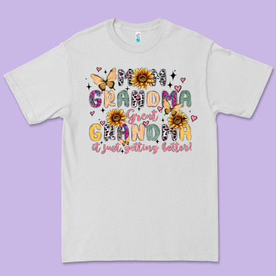 Mom Grandma Great Grandma It Just Keeps Getting Be Premium Tee Designed By Maliassmallbusiness