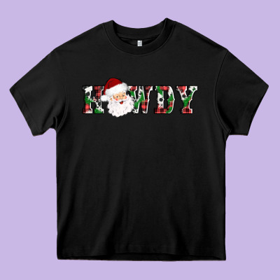Howdy Santa Heavy Core Tee Designed By Adodesignshop