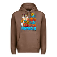 Chestnut Half coffee half daycare provider Premium Hoodie - FaDigitalArtStudio
