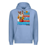 Colony Blue Half coffee half daycare provider Premium Hoodie - FaDigitalArtStudio