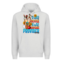 Dove Grey Half coffee half daycare provider Premium Hoodie - FaDigitalArtStudio