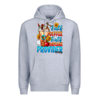 Heather Grey Half coffee half daycare provider Premium Hoodie - FaDigitalArtStudio